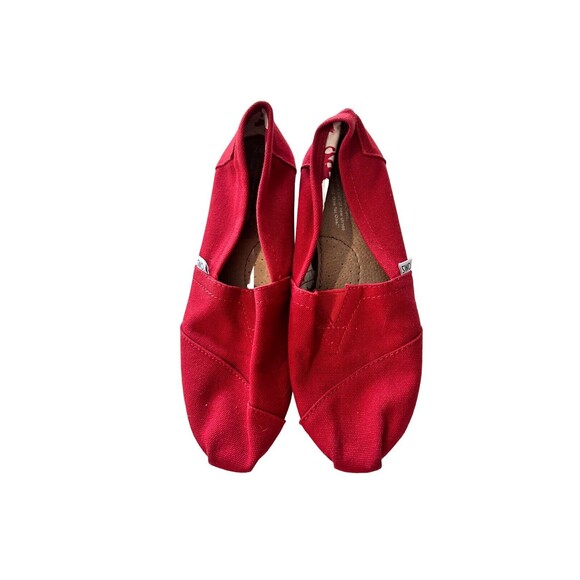 Tom's Women's Classics Canvas Flats Size US 7 Red - Picture 2 of 4